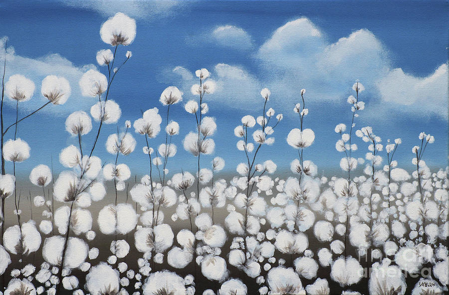 Cotton Bloom Painting by Patrick Dablow