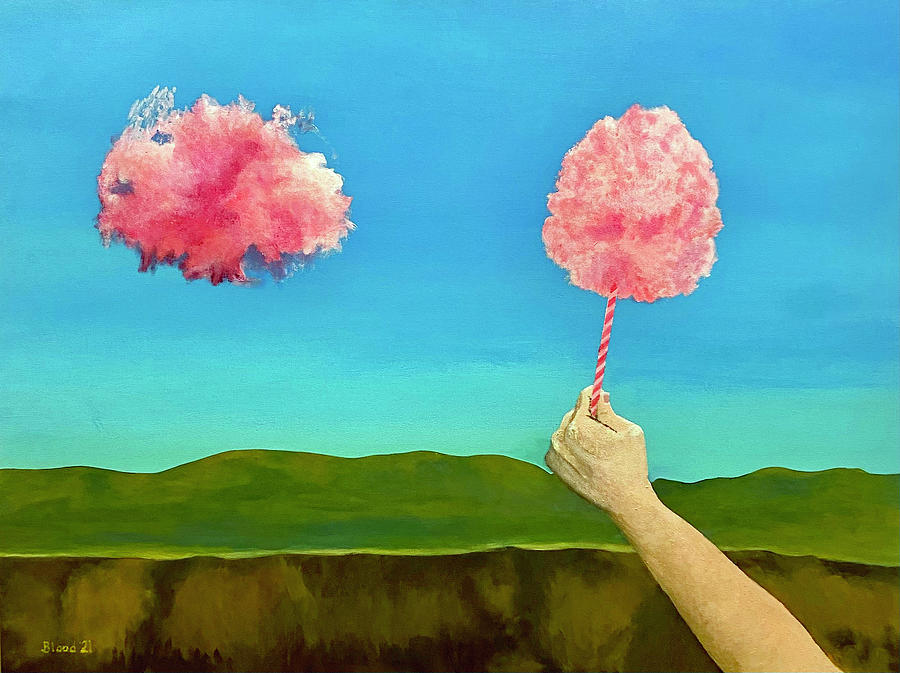 Cotton Candy Cloud Painting by Thomas Blood