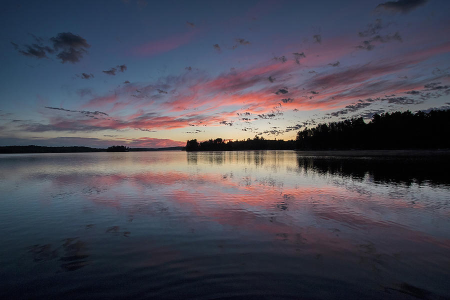 Cotton Candy Clouds - Wollaston Lake - Ontario, Canada Photograph by Spencer Bush
