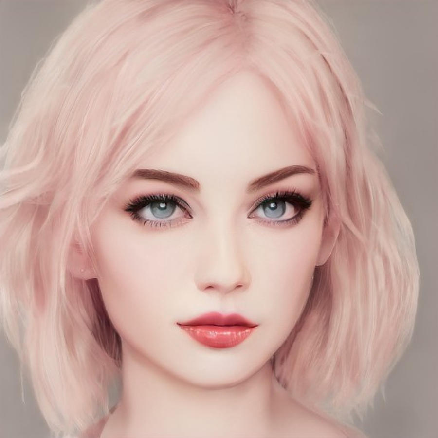 Cotton Candy Girl Digital Art By Caterina Christakos