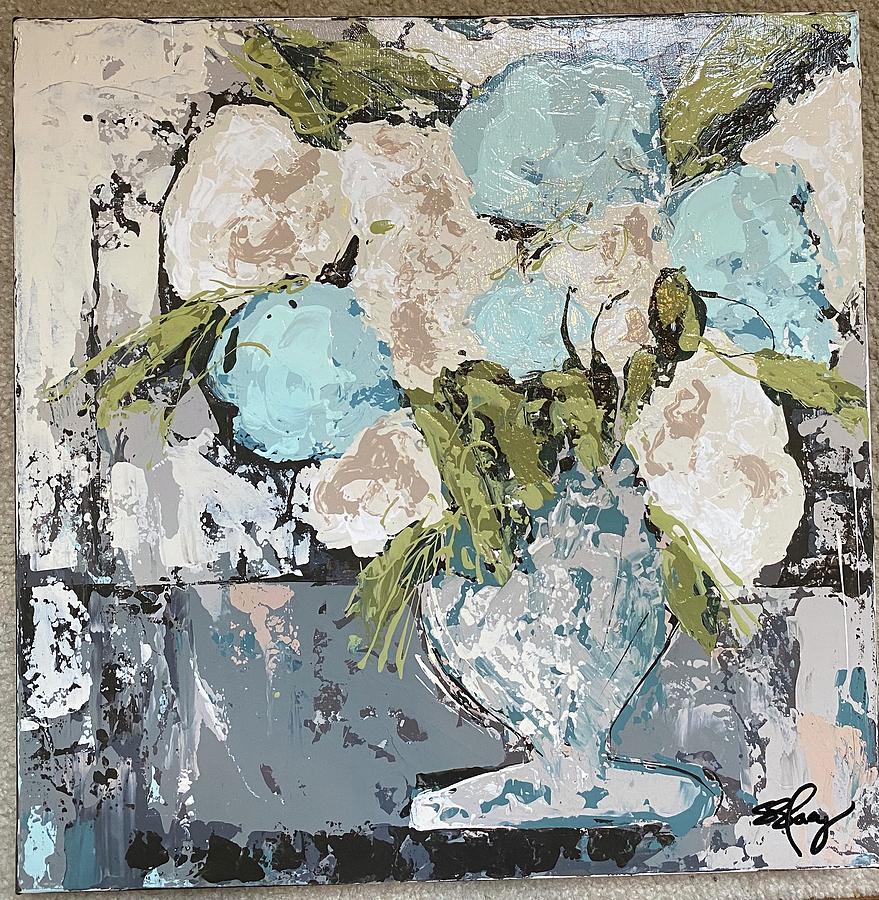 Cotton Candy Hydrangeas Painting by Shari Lacy