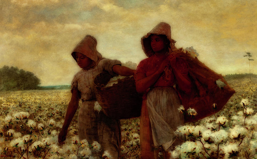 Nature Painting - Cotton Pickers by Mountain Dreams