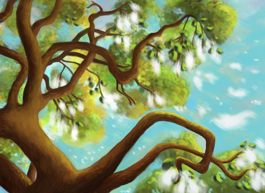 Cottonwood Tree Digital Art - Cottonwood Daydream by Brianna Moore Cottonwood Tree Digital Art - Cottonwood Daydream by Brianna Moore