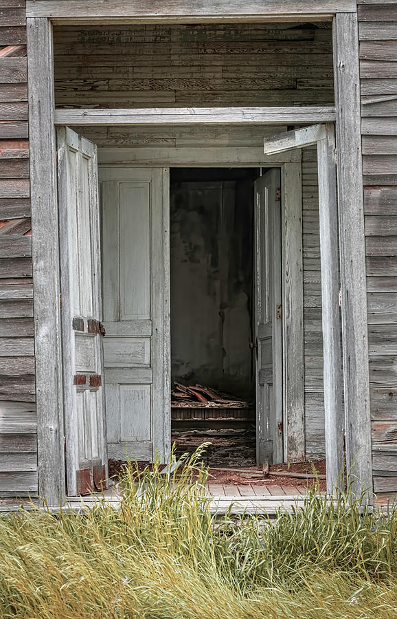 Cottonwood South Dakota Church Door Photograph