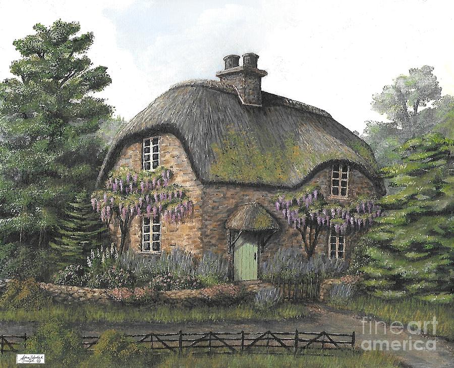 Cotswold Thatch Cottage Painting
