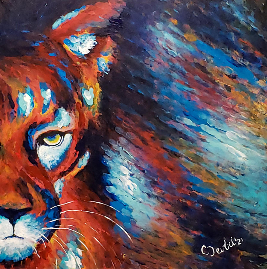 Cougar Painting by Christina Deubel | Fine Art America