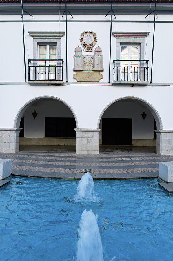 Architecture Photograph - Council of Tavira and Fountain by Angelo DeVal