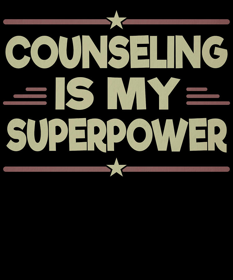 Counseling is my superpower 01 vintage Drawing by Kanig Designs - Fine ...