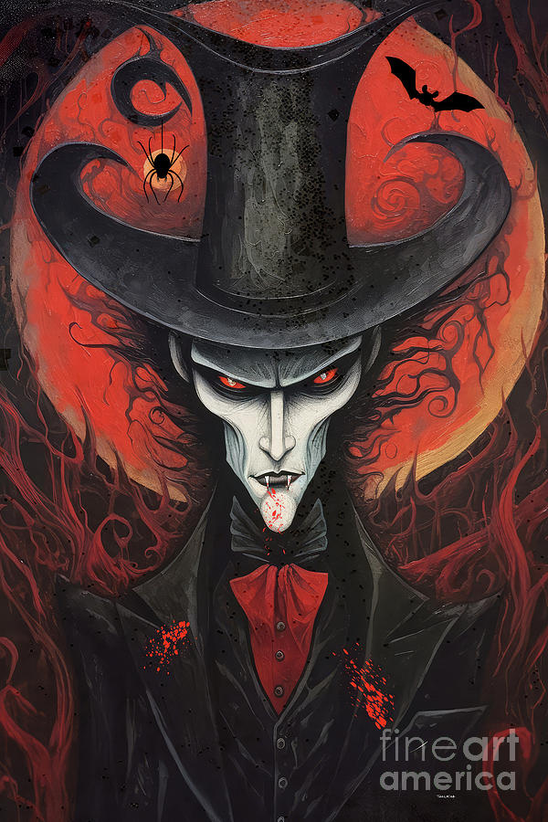 Halloween Painting - Count Dracula by Tina LeCour