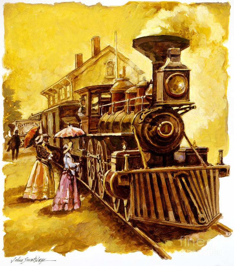Countess of Dufferin Locomotive Painting by John Swatsley