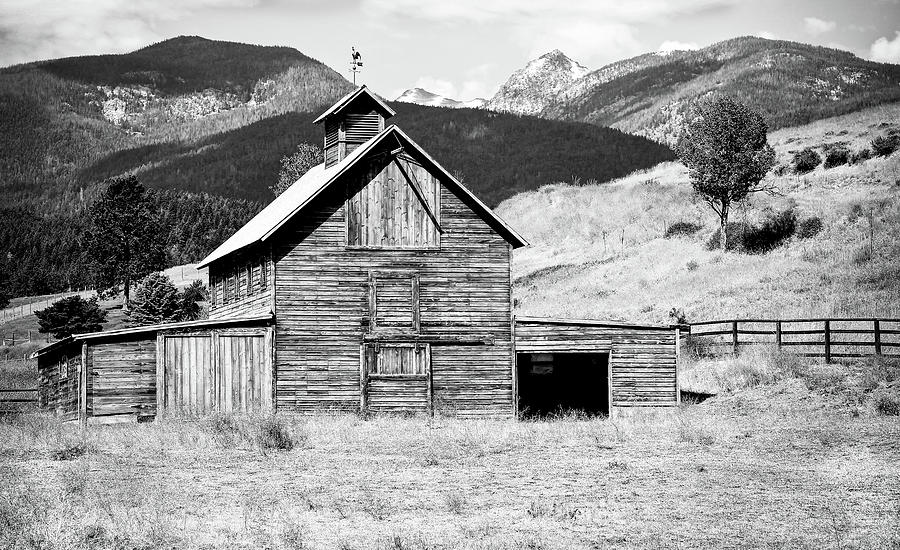 Country Barn Black And White Photograph by Athena Mckinzie