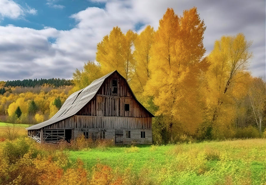 Country Barn Harvest Of Fall Photograph by Athena Mckinzie