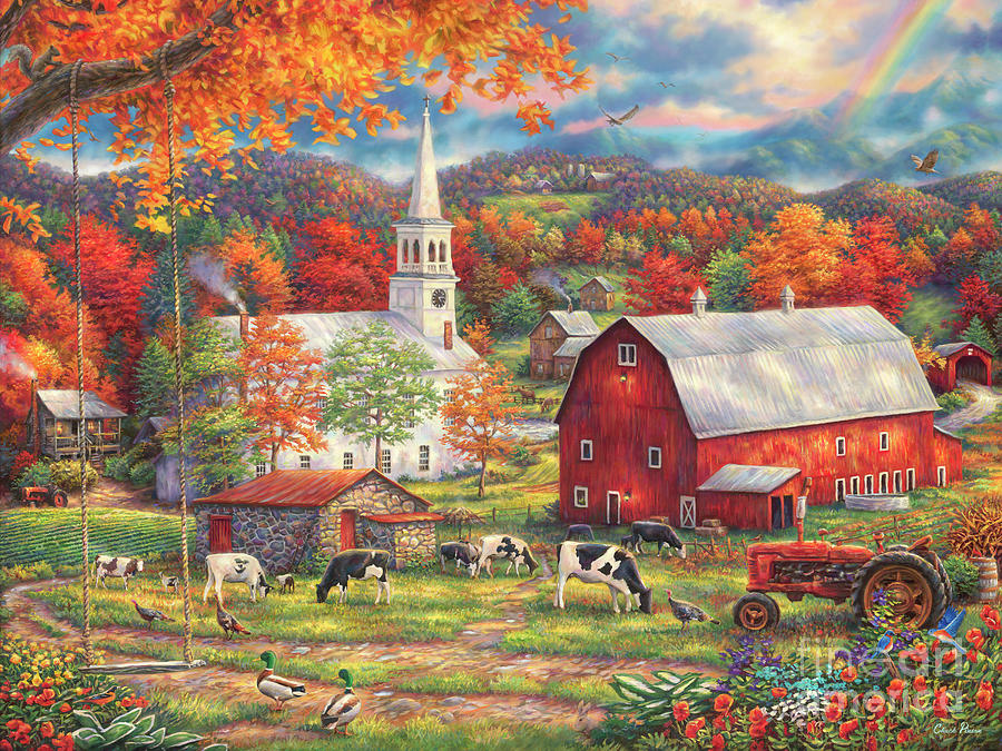 Country Blessings Painting by Chuck Pinson