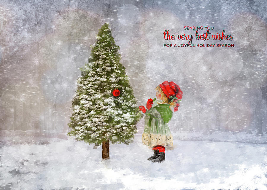Country Christmas Greeting Digital Art by Mary Timman