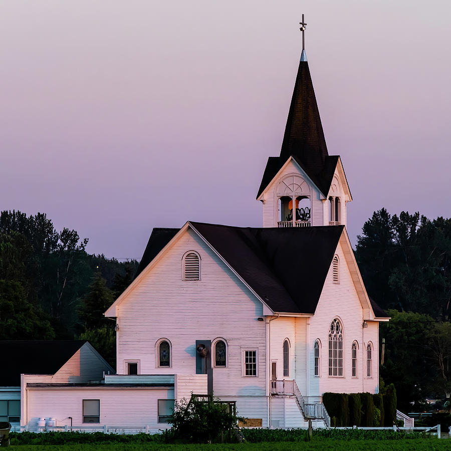 Country Church At Sunset Photograph