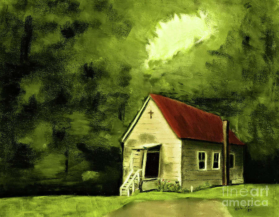 Country Church Painting by Bob Hall