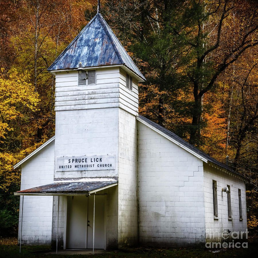 Country Church in Autumn Photograph by Thomas R Fletcher
