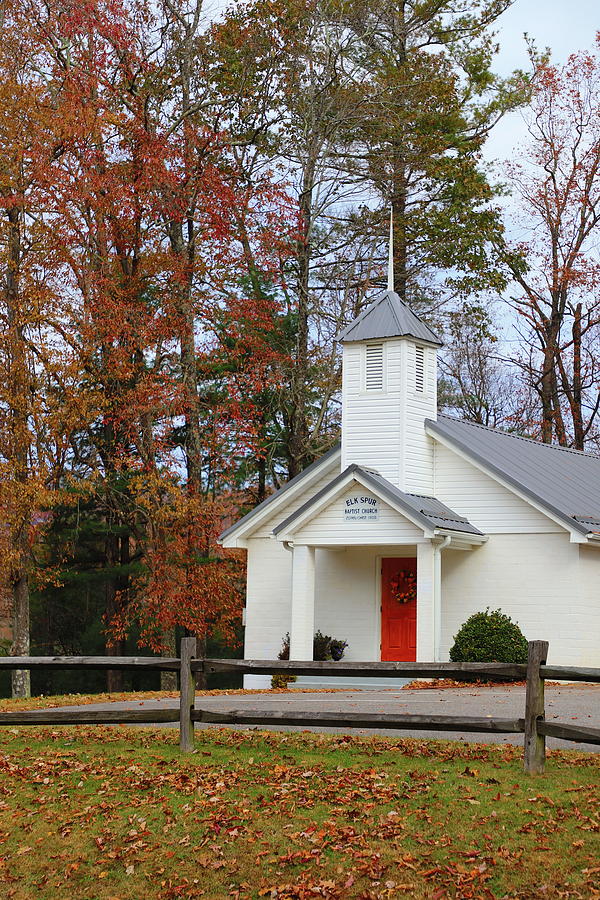 Country Church In The Fall Photograph By Cathy Lindsey 