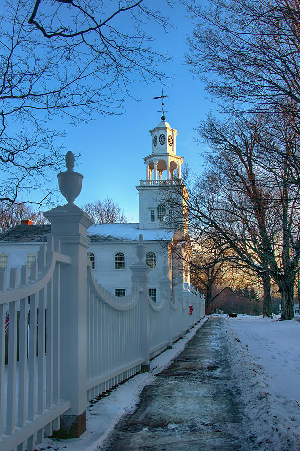 Country Church in Winter - Bennington, Vermont by Joann Vitali Country Church in Winter - Bennington, Vermont by Joann Vitali