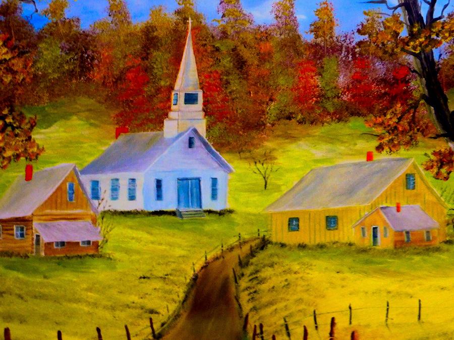 Country Church Painting by James Inlow
