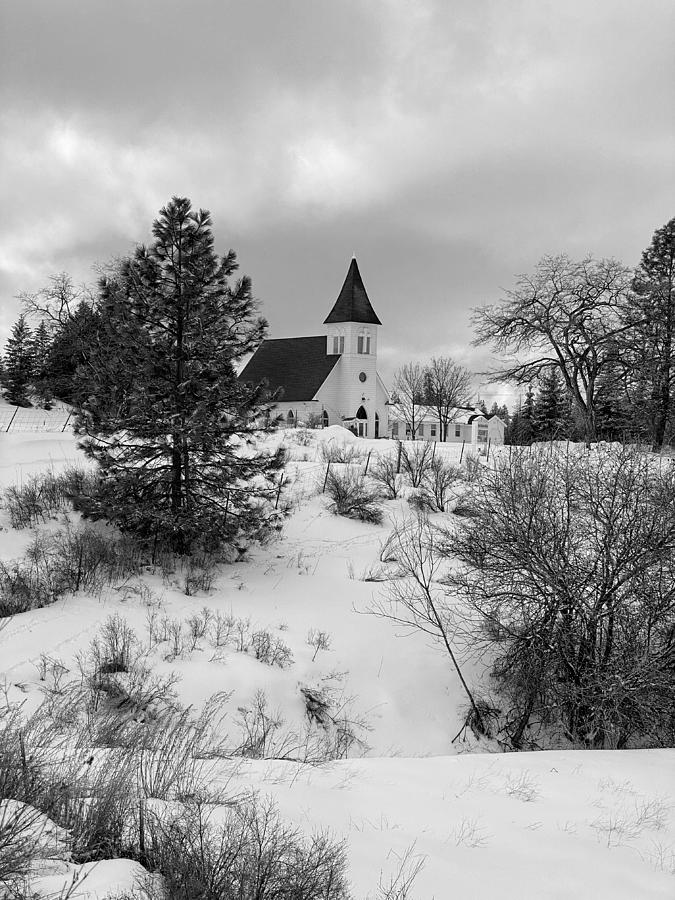 Country Church - Snow  Photograph by Jerry Abbott