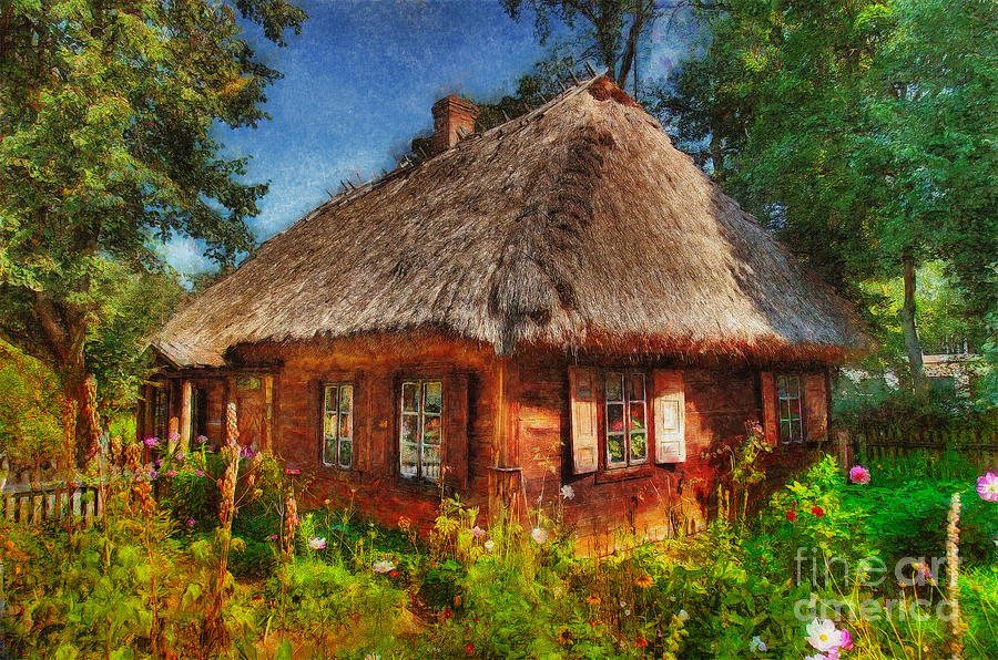 Country Cottage, Poland Digital Art by Jerzy Czyz