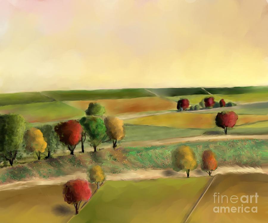 Country Crops Painting by Ana Borras