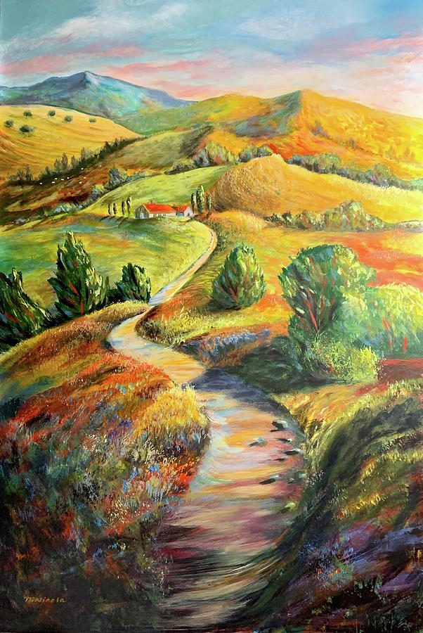 Country Crossroads Painting by Anthony DiNicola