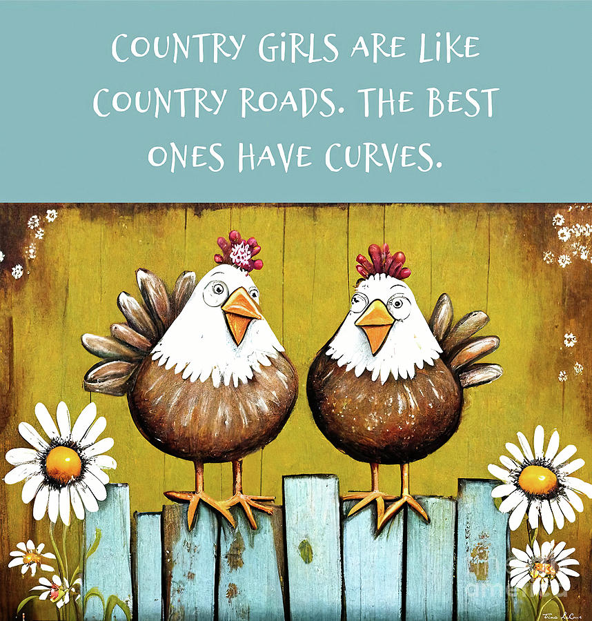 Country Girls  Painting by Tina LeCour