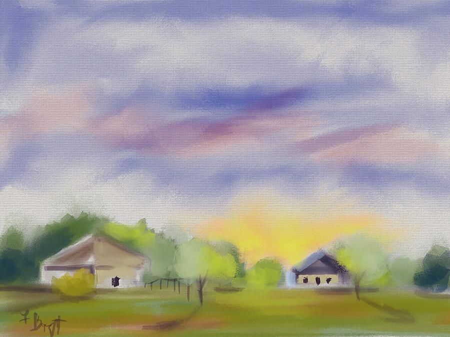 Country Homes Digital Art by Frank Bright
