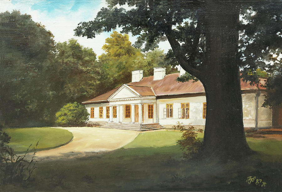 Country house in Luslawice Painting by Irek Szelag
