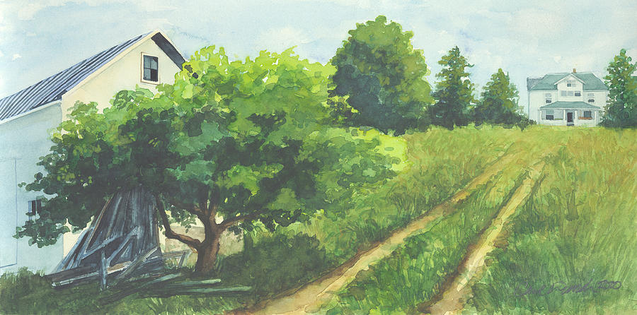 Country Home In Summer Painting