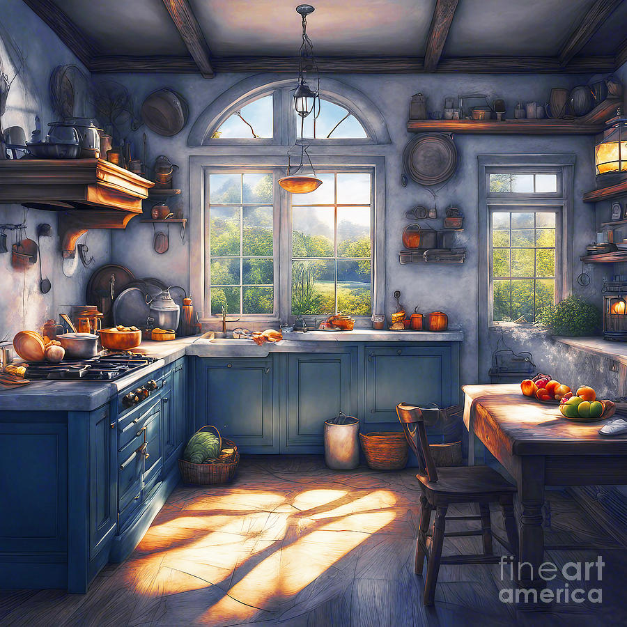 Country Kitchen Digital Art by Ian Mitchell
