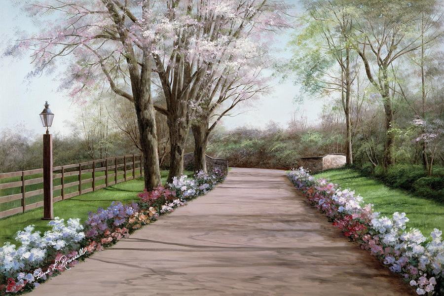 Country Lane Painting by Diane Romanello