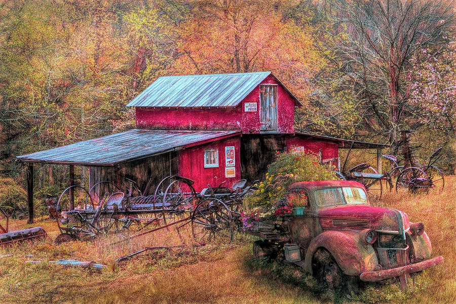 Country Memories Painting Photograph by Debra and Dave Vanderlaan