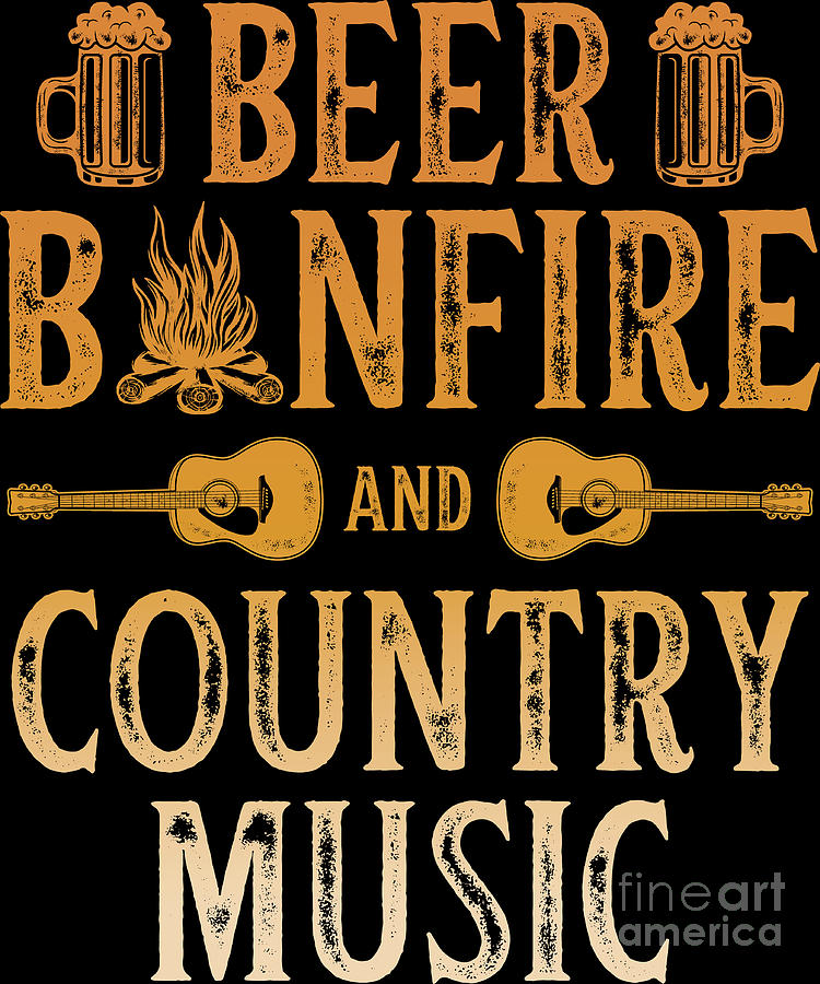 country-music-with-bonfire-beer-for-guitar-player-digital-art-by