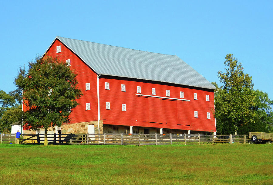 Country Red Barn Maryland Photograph by Emmy Marie Vickers