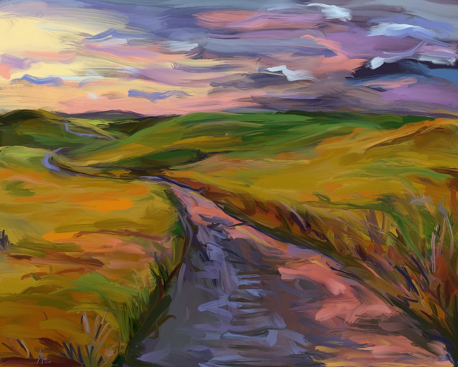 Country road Painting by Aloe Artwork - Fine Art America