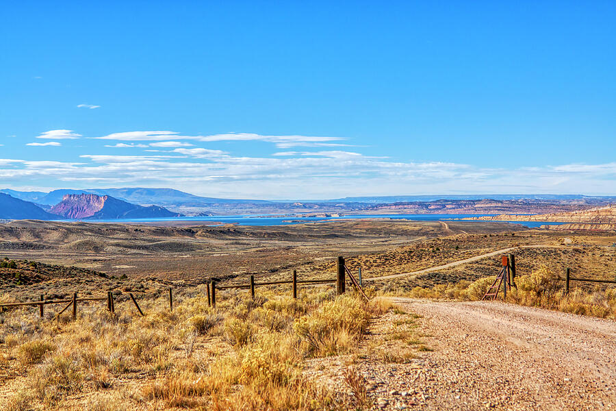 Country road at Flaming Gorge Reservoir Photograph by Tatiana Travelways