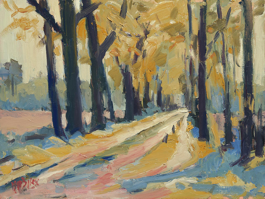 Country road between Best and Oirschot Painting by Nop Briex