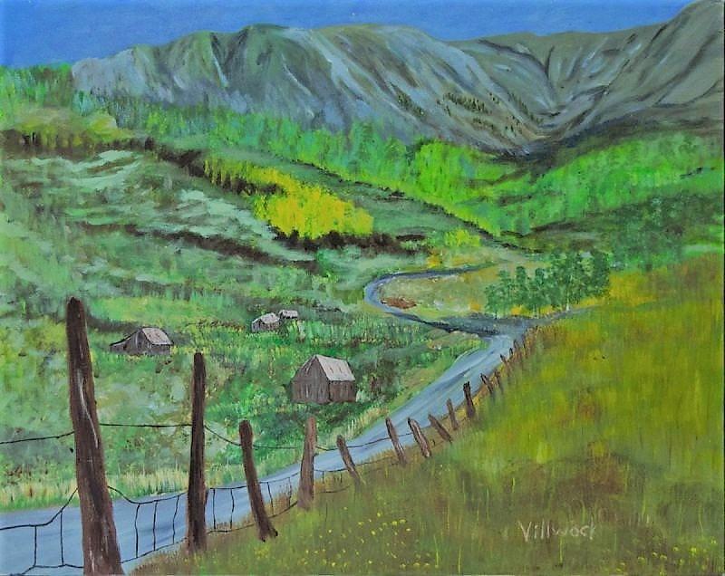 Country Road Painting by Elizabeth Simpson