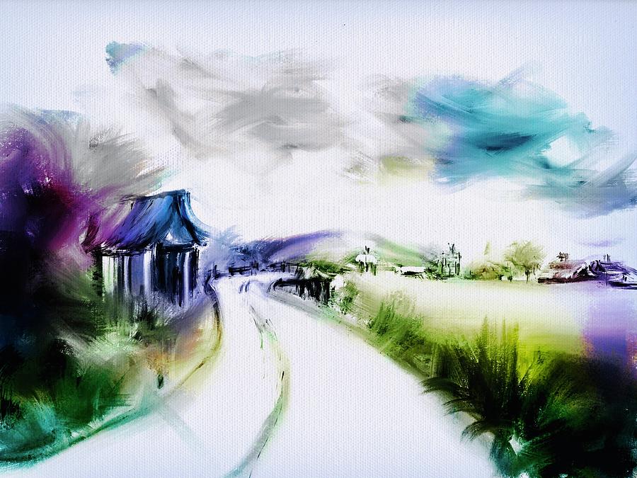 Country Road Digital Art by Frank Bright