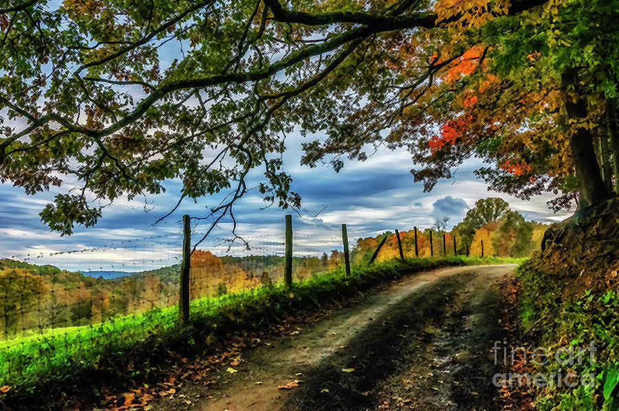 Country Road in Autumn Colors Photograph by Thomas R Fletcher