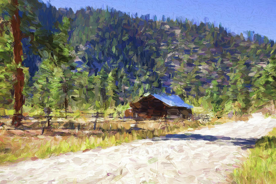 Country road in Montana Digital Art by Tatiana Travelways