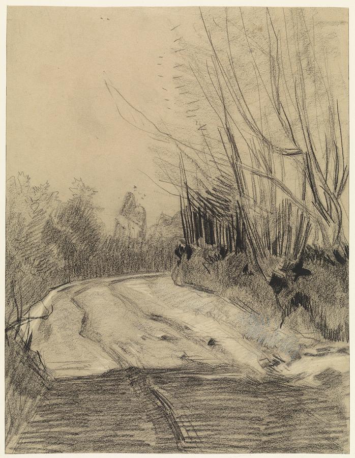 Country Road, Jan Van Essen, 1864 Painting