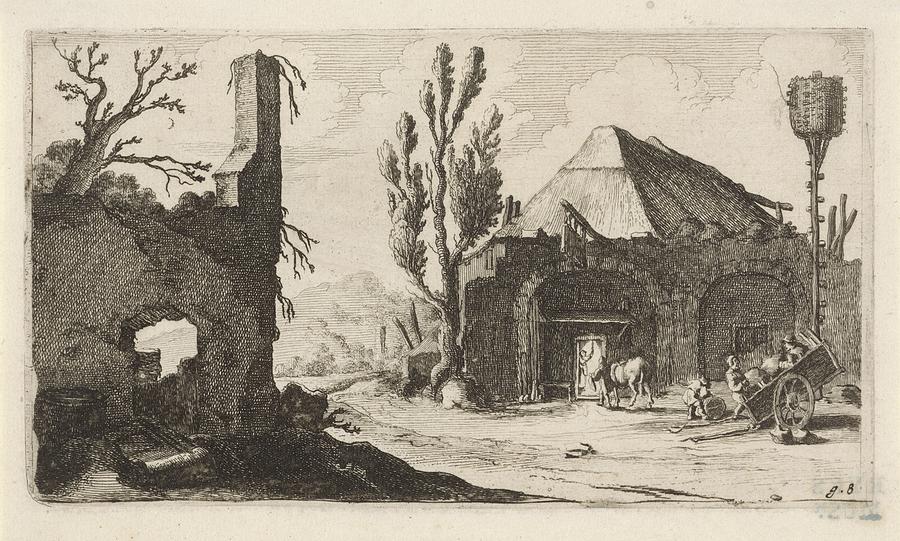 Country Road Near A Ruin And An Inn, Gillis Van Scheyndel Painting