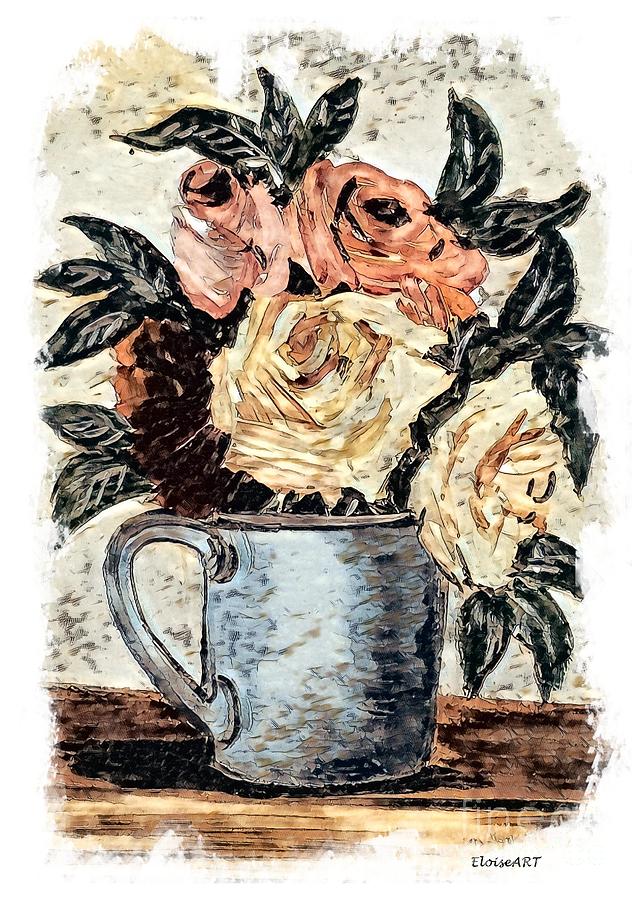 Country Roses Painting by Eloise Schneider Mote