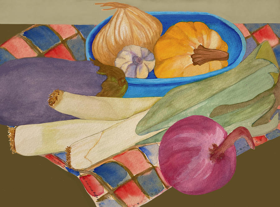 Country Table Still Life Painting by Deborah League