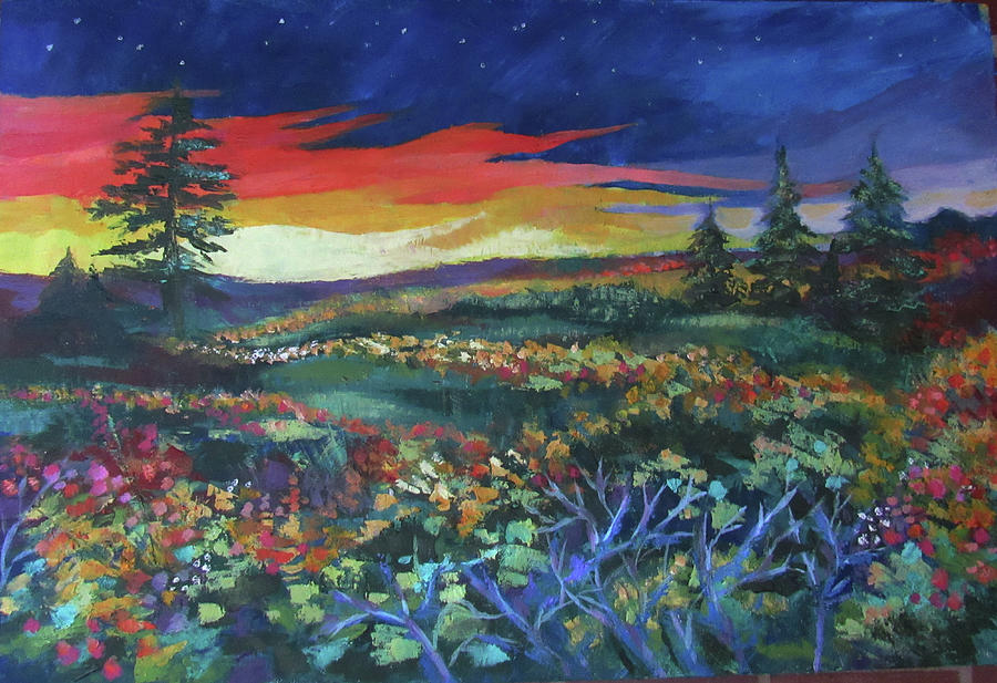 Country Twilight Painting by Jean Batzell Fitzgerald