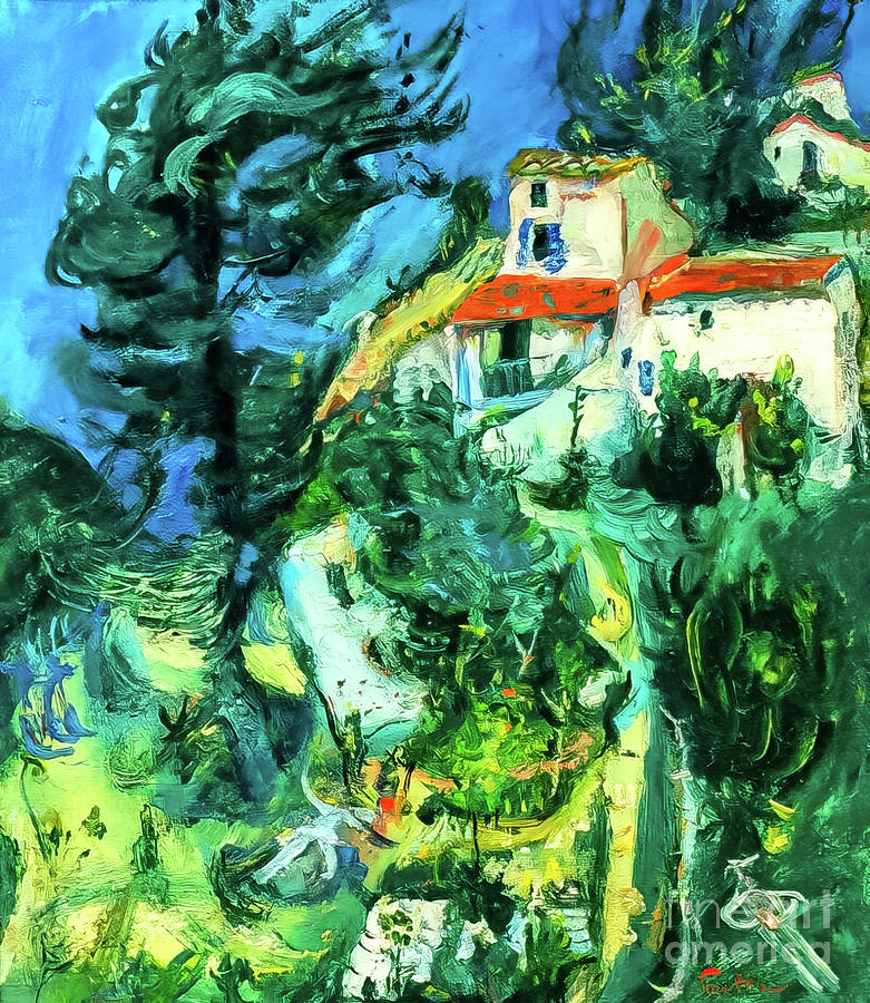 Countryside of Cagnes by Chaim Soutine 1924 Painting by Chaim Soutine